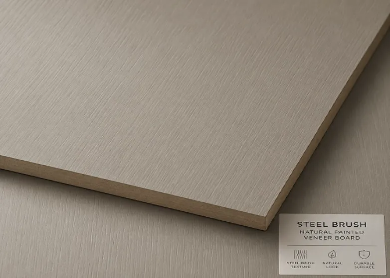 Kompletní technická a designová reference pro dekorativní panely s přírodním lakem a ocelovým kartáčem